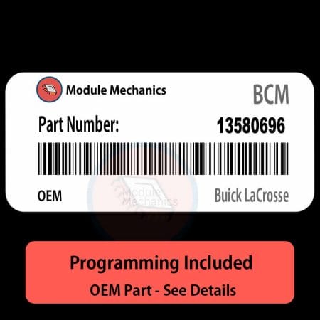 13580696 BCM with PROGRAMMING - VIN & Security | Buick LaCrosse | Body Control Module / Unit OEM BCU