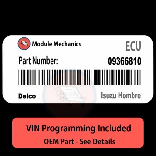 09366810 ECU - VIN PROGRAMMED | Isuzu Hombre | ECM PCM BCM Engine Control Computer OEM
